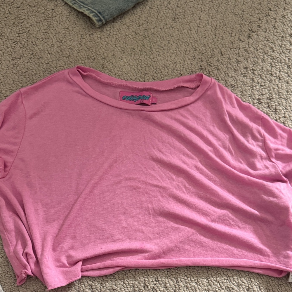 cropped edikted tee shirt